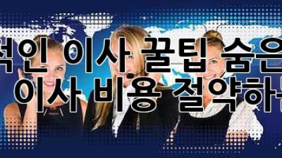 합리적인 이사 꿀팁🍯: 숨은 비용 없이 이사 비용 절약하는 법! 🚚
